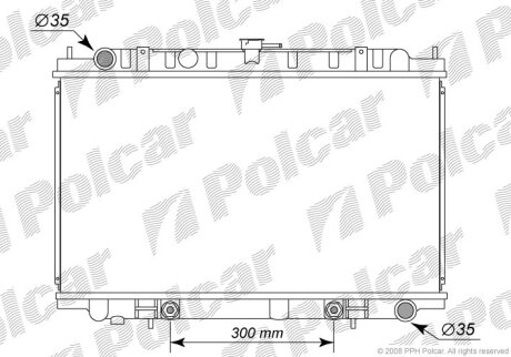 Радіатор охолодження, MAXIMA / MAXIMA QX I Polcar 2761082