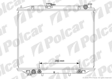Радіатор охолодження, TERRANO II (R20), 10 Polcar 2770083K
