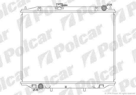 Радіатор охолодження, TERRANO II (R20), 10 Polcar 2770084K