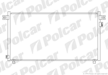 Радіатор кондиціонера, NISSAN PATROL (GR61) Polcar 2777K83K
