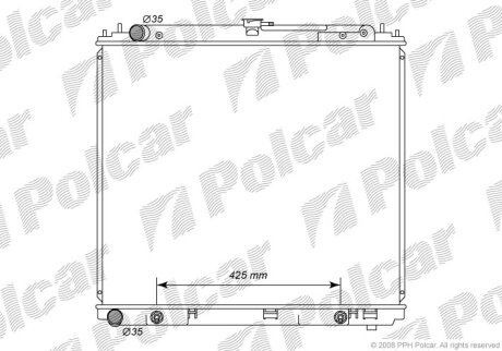 Радіатор охолодження, NAVARA NP300 (D40), Polcar 2782082K