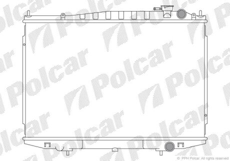 21410-2S400, 21410-3S100, 21410-3S400, 21410-VJ600, 73344 РАДИАТОР K24D, DE (2,4) Polcar 2796081