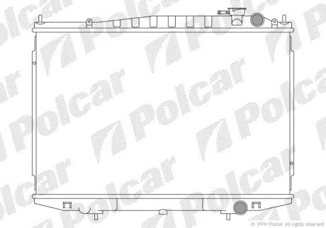 21410-2S400, 21410-3S100, 21410-3S400, 21410-VJ600, 73344 РАДИАТОР K24D, DE (2,4) Polcar 2796081