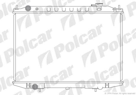 Радіатор охолодження, PICK UP (D22), 01.97 Polcar 2797081