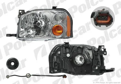 Фара основна, PICKUP/NAVARA/FRONTI Polcar 279709E