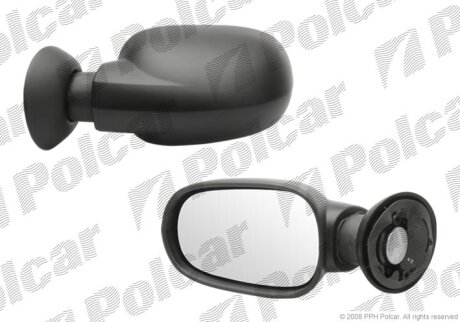 Дзеркало зовнішнє лівий, DACIA LOGAN, -09 Polcar 280051M