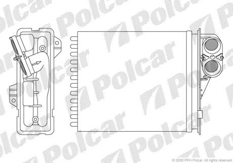 Радіатор обігріву LOGAN, 04-08 Polcar 2800N81