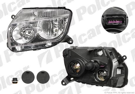 Фара основна, DUSTER, 01.10- Polcar 2820090E