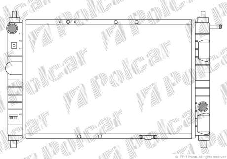 Радiатор охолодження (MT) Daewoo Matiz 0.8 2001-> Polcar 290208A