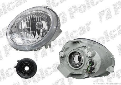 Фара основна, DAEWOO MATIZ II, 01- Polcar 290309E