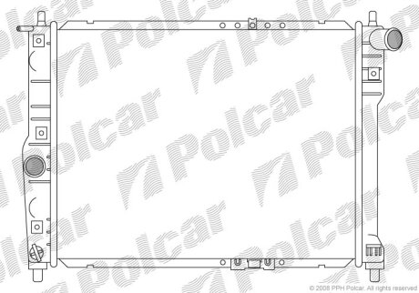 52484500, 84005, 96559565 РАДИАТОР 1,4, 1,5, 1,6 Polcar 2912081