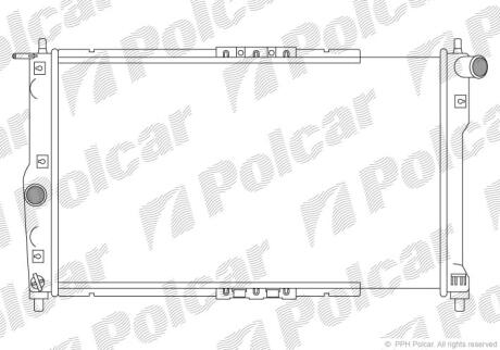 Радіатор охолодж двигуна (+AC) Daewoo Lanos 1.4/1.5/1.6 05.97 Polcar 291208A