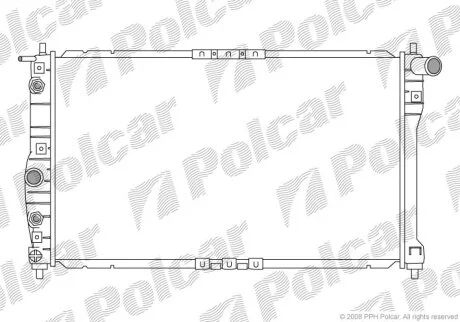 Радіатор охолодження, NUBIRA (J100), 04.97 Polcar 2923082