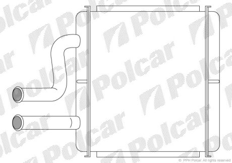 Радіатор обігріву, REZZO (U100), 06.00- Polcar 2960N81