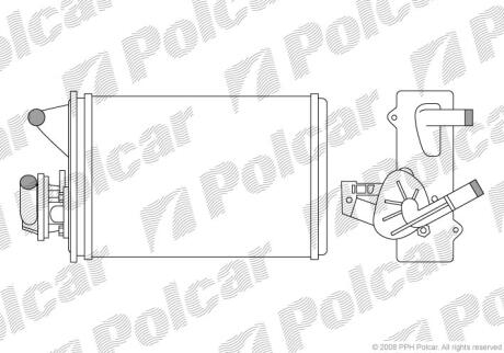 Радіатор пічки Fiat Fiorino 1.1-1.9 88- Polcar 3016N81
