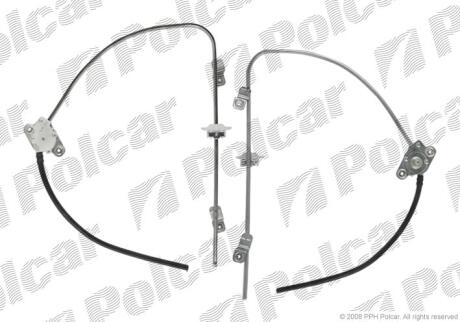 Склопідйомник ручної FIAT UNO (3d), 92- Polcar 3016PSM1