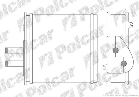 Радіатор пічки Fiat Punto 1.2-1.7 94-00 Polcar 3017N81