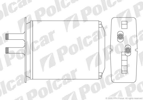 Радіатор обігріву, BARCHETTA 95- Polcar 3017N82