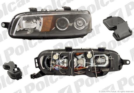Фара основна, FIAT PUNTO II 10.99- Polcar 3022106E