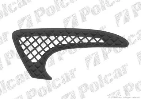 Решітка в бампері лівий FIAT PUNTO II 99- 3D Polcar 3022967