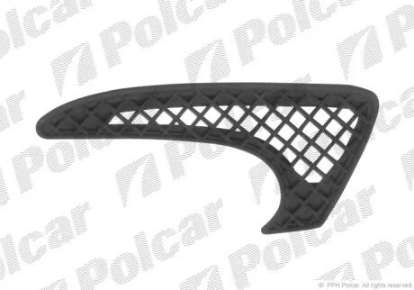 Решітка в бампері правий FIAT PUNTO II 99- 3D Polcar 3022968