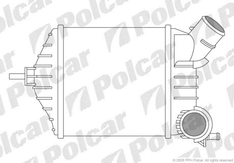 Радіатор повітря (інтеркулери), PUNTO (188_), 09.99- Polcar 3022J81X