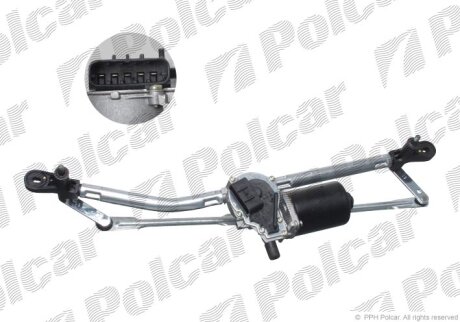 Механізм склоочисників з моторчиком, FIAT PUNTO II 10.99- Polcar 3022SWP2