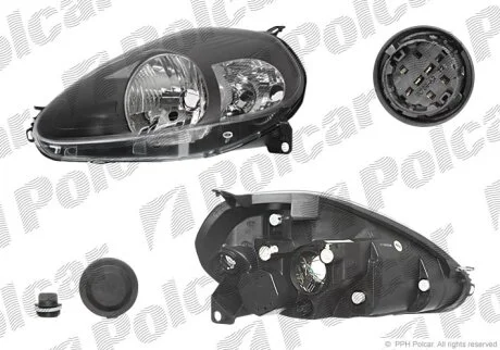 Фара основна, PUNTO GRANDE, 06- Polcar 3024091E