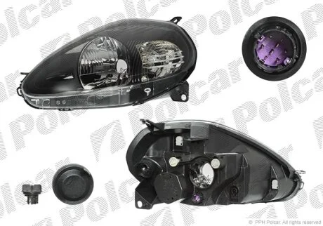 Фара основна, PUNTO GRANDE, 06- Polcar 3024095E