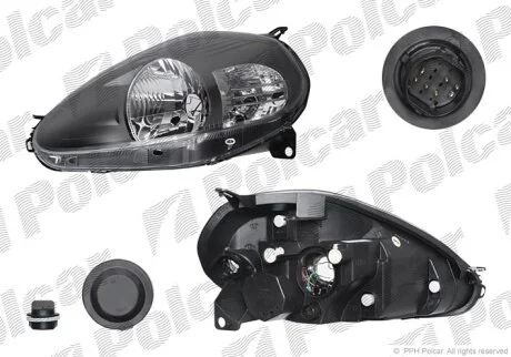 Фара основна, PUNTO GRANDE, 06- Polcar 3024104E