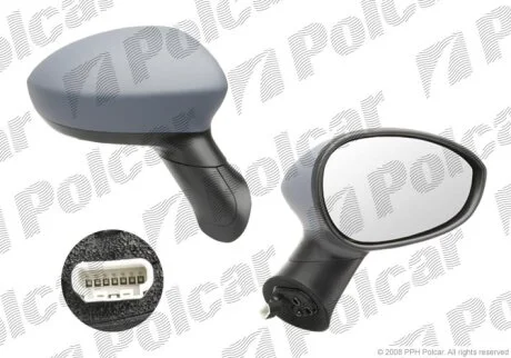 Дзеркало зовнішнє правий, PUNTO GRANDE, 06- Polcar 3024525M