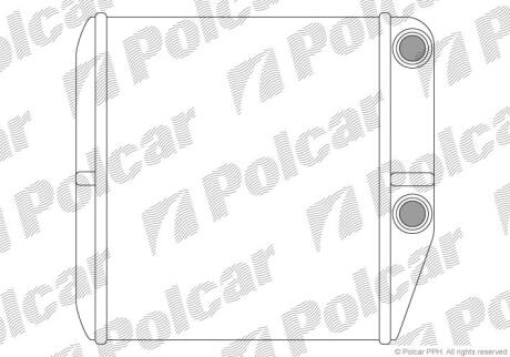 Радіатор пічки Citroen Nemo Fiat Fiorino,Linea, Punto 0.9-1.9D 06.05- Polcar 3024N82