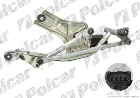 Механізм склоочисників з моторчиком, LINEA, 06.07- Polcar 3025ZWP1
