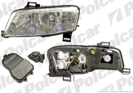 Фара основна, FIAT STILO, 01- Polcar 3030090E