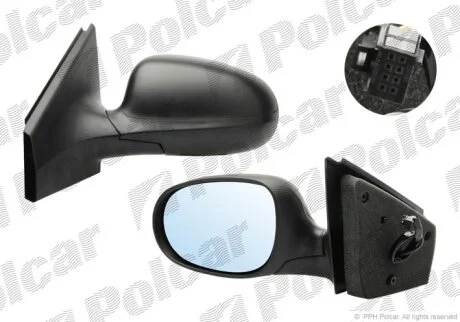 Дзеркало зовнішнє правий, BRAVO, 02.07- Polcar 3031524M