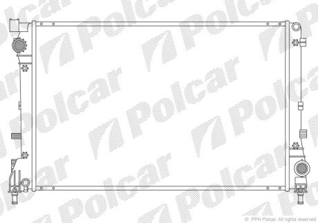 Радіатор охолодження 595/695, 15-24 Polcar 3035084X