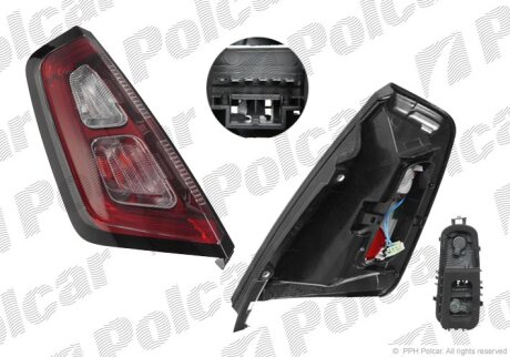 Ліхтар задній, PUNTO EVO 09.09- Polcar 303688U