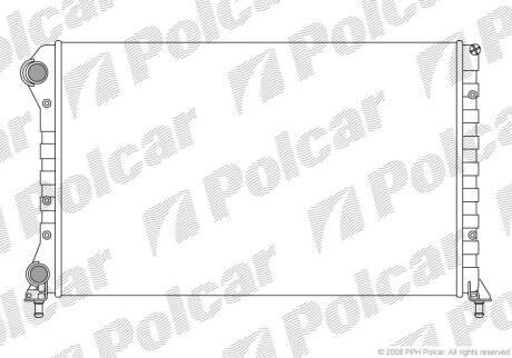 Радіатор основний Fiat Doblo 1.9D без -AC Polcar 3040083