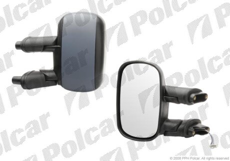Дзеркало зовнішнє правий, FIAT DOBLO 01- Polcar 3040524M