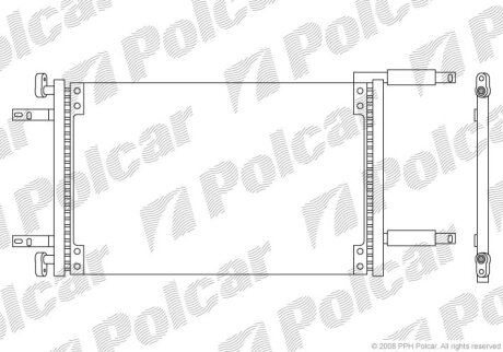 Радіатор кондиціонера, FIAT DOBLO, 00- Polcar 3040K82X