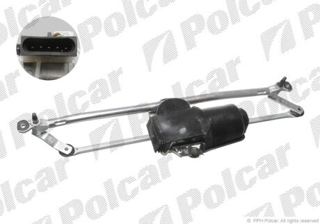 Механізм склоочисників з моторчиком, FIAT DOBLO Polcar 3040ZWP1