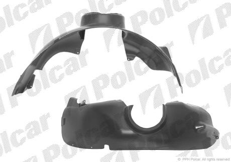 Подкрылок (R) FIAT DOBLO (119/223), 01.06-01.10- Polcar 3041FP1