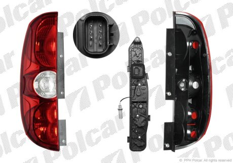 Ліхтар задній, DOBLO 01.10- Polcar 304288U