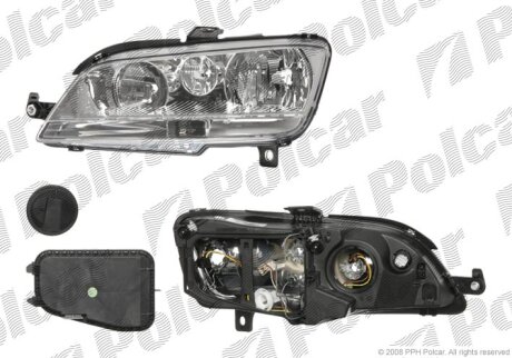 Фара основна, FIAT IDEA, 04-/06- Polcar 3044093E