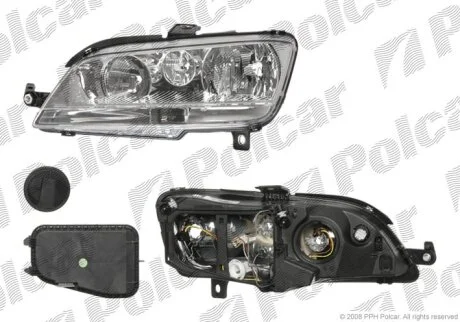 Фара основна, FIAT IDEA, 04-/06- Polcar 3044093E