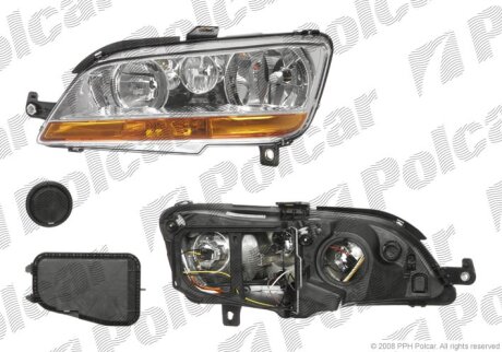 Фара основна, FIAT IDEA, 04-/06- Polcar 3044101E