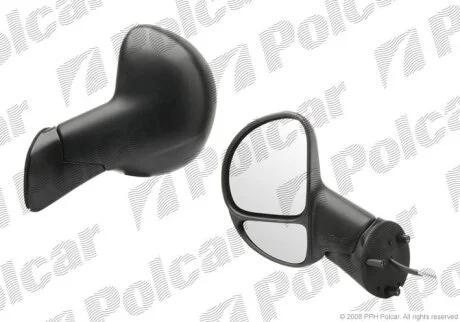 Дзеркало зовнішнє правий, FIAT MULTIPLA, 98- Polcar 3065525M