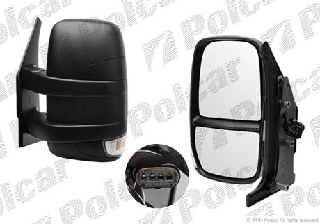 Дзеркало зовнішнє правий, DAILY 06- Polcar 3080521M