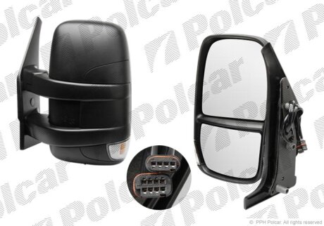 Дзеркало зовнішнє правий, DAILY 06- Polcar 3080522M