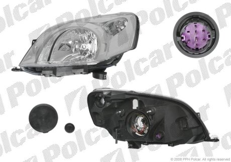 Фара основна, FIORINO/QUBO, 10.07- Polcar 308509E
